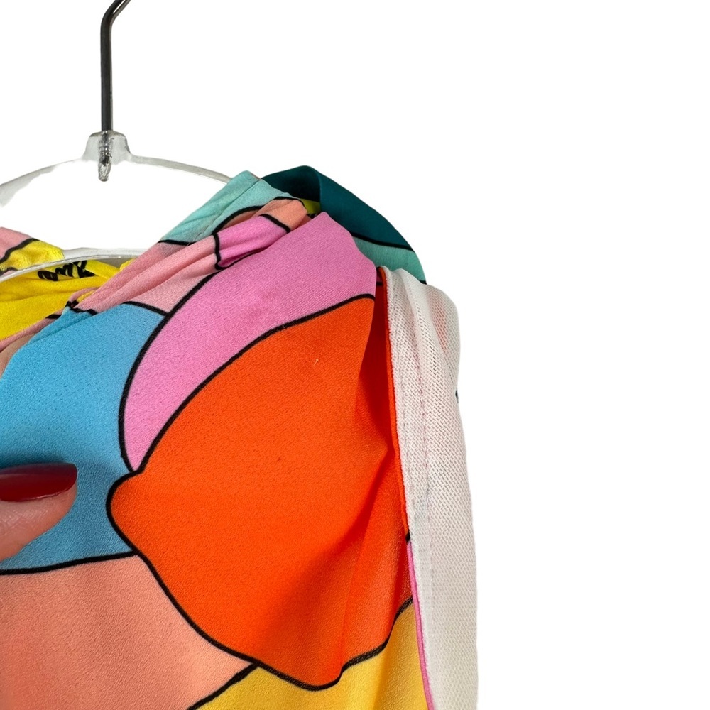 NWT Staud Sz XS Women's The Kai Midi Halter Neck Dress in Citrus Kaleidoscope - Picture 8 of 16